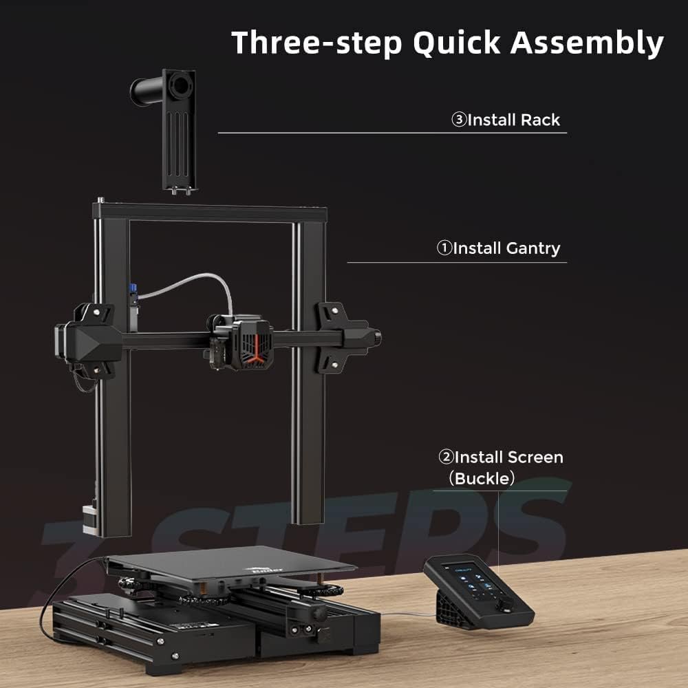 Creality Ender 3 V2 Neo 3D Printer with CR Touch Auto Leveling,PC Steel Printing Platform,Metal Bowden Extruder,Model Preview Function 3D Printers 95% Pre-Install for Beginners and Pro (220*220*250mm)