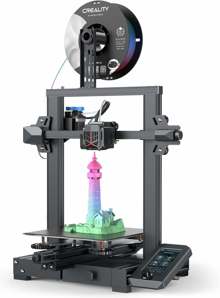 Creality Ender 3 V2 Neo 3D Printer with CR Touch Auto Leveling,PC Steel Printing Platform,Metal Bowden Extruder,Model Preview Function 3D Printers 95% Pre-Install for Beginners and Pro (220*220*250mm)