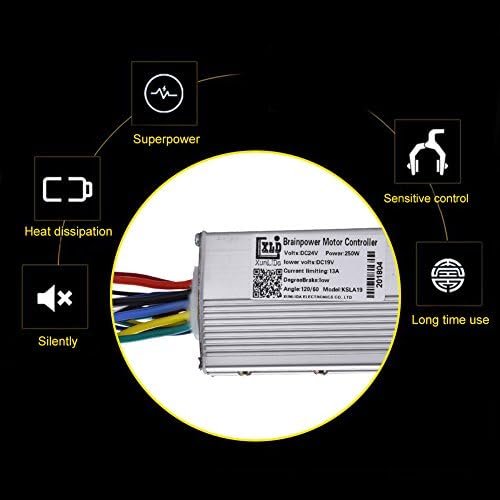 E-bike Brushless Motor, 24V 250W Motor Controller Aluminium Electric Brushless Controller For E-bike  Scooter