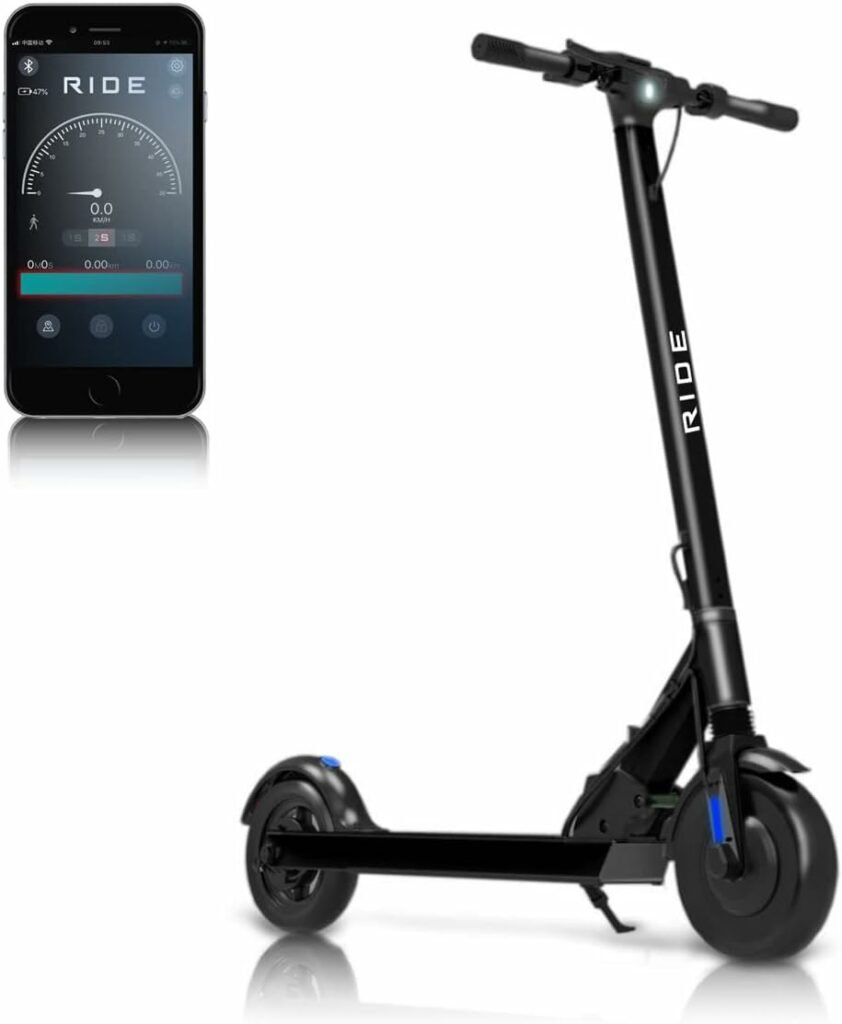 Electric Scooter Adults Fast 25km/h, RIDE GB Portable E Scooter with APP Control, 25km Long Range, 350W Motor, 8.5 Maintenance Free Tyres, Folding in seconds, Electric Scooters for Adults  Teens