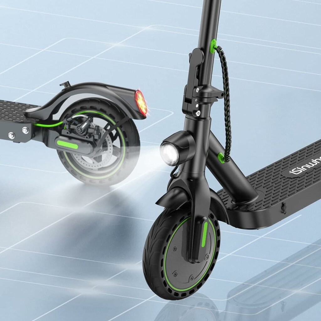 Electric Scooter Adults, isinwheel S9 Pro Portable E Scooter with App Control, 25km Long Range, 350W Motor, Fast 25km/h, 8.5-inch Solid Tires Electric Scooters for Adults  Teen Max Load 264 lbs