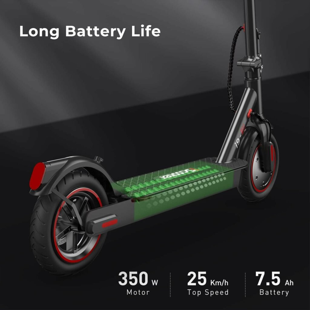 Electric Scooter, iScooter i9 Electric Scooter adults, 8.5”solid tires, 30km Range, 3 speed mode, Foldable Electric Scooters with APP, Double Braking System for Adults and Teens