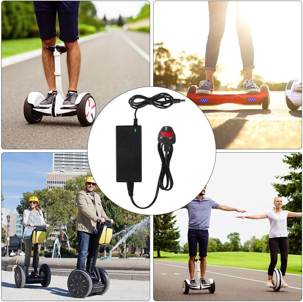 KUWUNG Electric Scooter Charger, 42V 2A Hoverboard Charger, Mobility Scooter Battery Charger, Scooter Charger Adapter with 4 Connections, Lithium Battery Charger for Xiaomi M365 Electric Bike Scooter