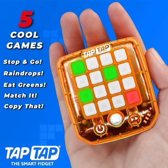 TapTap Smart Fidget, Palm Size Gadget, High-tech Games, Travel Toy, Gift for age 5+, Colours vary (TAP181-08)