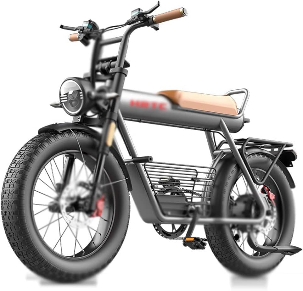 INVEESzxc Electric Bicycle Retro Electric Bicycle 20inch Fat Tire Electric Bicycle Bold All-terrain Off-road Tire High-speed Motor Assist Super Ebike